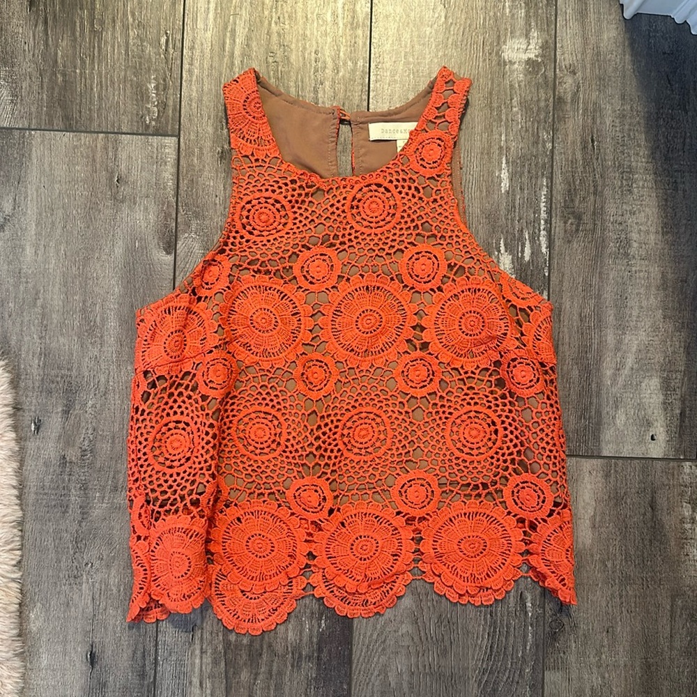 Orange crochet top 🧡